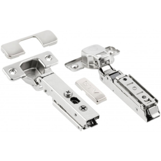 Петля GTV накладна з газовим амортизатором з ПРЯМОЮ ПЛАНКОЮ SOLID PRO 3D