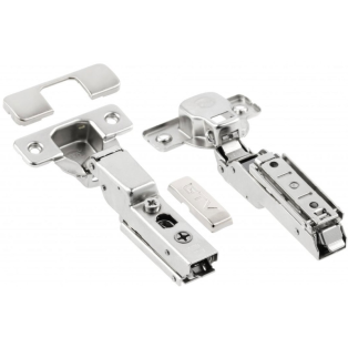 Петля GTV 1/2 з газовим амортизатором з ПРЯМОЮ ПЛАНКОЮ SOLID PRO 3D