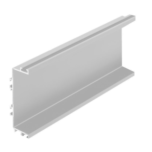 Профіль алюмінієвий, система без ручок VELLO з функцією LED, С, срібло, L=4,10 м (PA-VELLO-С4M-05)