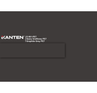 Крайка 22*2  E961 PE7 Графіт чорний