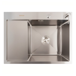 Мийка 65*50 R (ПРАВА ) нержавійка круглий сифон