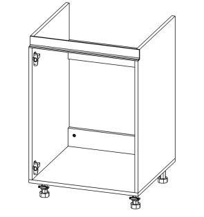 НГ14_1_Г_БФ Модуль нижній під мийку 600*900*560