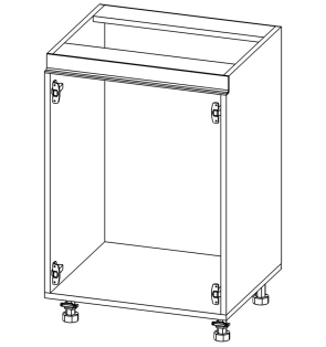 НГ02_3_Г_БФ Модуль нижній без полиць 900*900*350