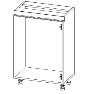 НГ02_2_Г_БФ Модуль нижній без полиць 600*900*350