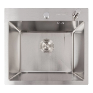Мийка Valeso 50*45 нержавійка (сифон круглий 3,0/0,8)