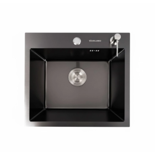 Мийка Valeso 50*45 чорна (сифон круглий 3,0/1,5)