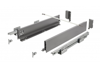 Висувний ящик AXIS PRO Push to Open L=350мм, Н=84 Антрацит (PB-AXISPRO-P2O-KPL350A)