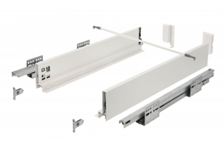 Висувний ящик AXIS PRO Push to Open L=400мм, Н=84 Білий (PB-AXISPRO-P2O-KPL400A1)