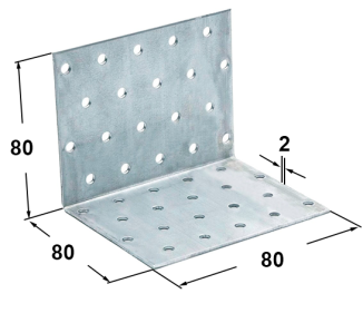 Кутик панельний 80х80х60х2,0