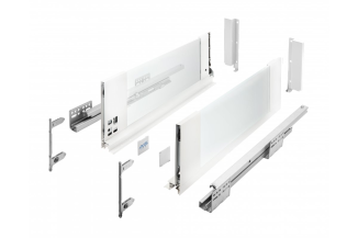Шухляда зі скляними боковинами AXIS PRO L=450мм, H=167мм Білий (PB-AXISPRO-GLASS-KPL450С1)