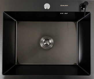 Мийка Valeso 60*50 чорна (сифон круглий 3,0/0,8)