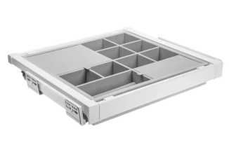 Полиця з перегородками GTV ELITE 600мм з дотягом Білий/ WG-PRZEG60-10