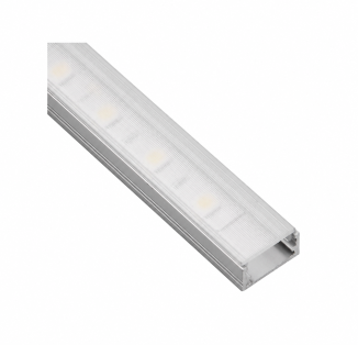 Профіль для Led стрічки накладний Premium (з лінзою), СРІБЛО (3м)