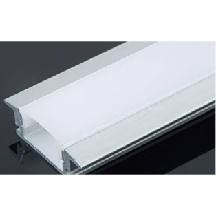 Профиль для Led ленты врезной Premium (с линзой), СЕРЕБРО (2м)