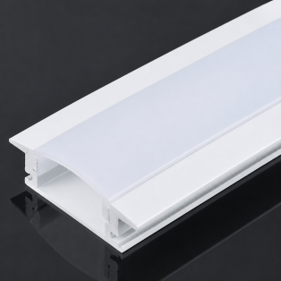 Профиль для Led ленты врезной Premium (с линзой), БЕЛЫЙ (2м)