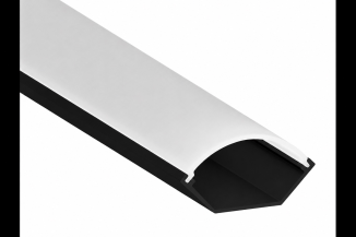 Профиль для Led ленты угловой Premium (с линзой), ЧЕРНЫЙ (2м)
