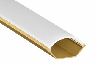 Профіль для Led стрічки кутовий Premium (з лінзою), ЗОЛОТО БРАШ (3м)